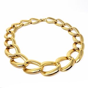 Banana Republic Large Link Statement Necklace Gold